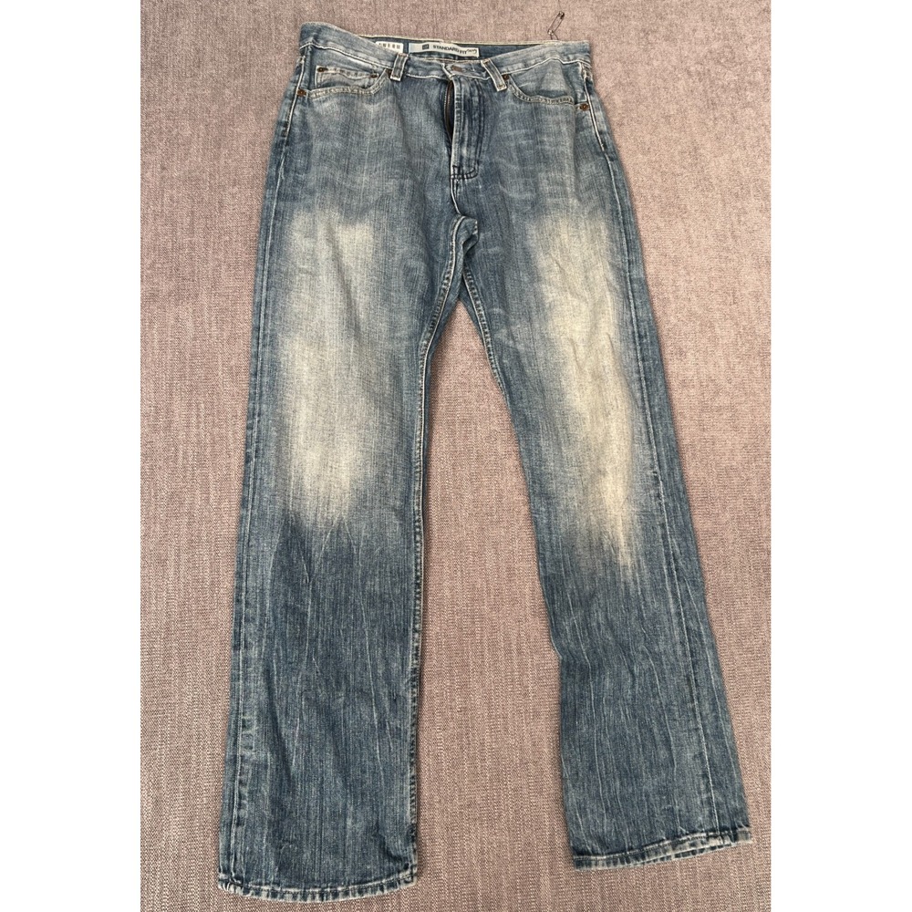 GAP Jeans Mens 31x32 Blue Denim Light Wash Standard Fit Straight Leg Streetwear